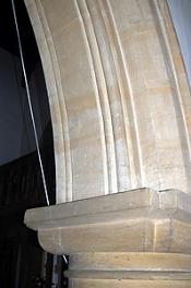 Capital and arch of the central south arcade August 2011
